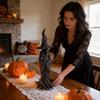 Halloween Witch Resin Statue With Gothic Design For Party Decor Gift