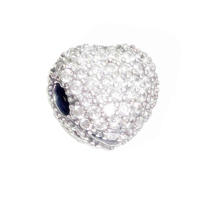 Bande de cœurs et pavé d'étoiles de mer, breloque à Clip en argent Sterling 925, perle adaptée au Bracelet de mode Original, bijoux fins, cadeau à faire soi-même