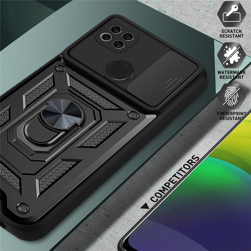 For Xiaomi Redmi 9C Case Slide Camera Lens Phone Cases For Redmi9C Redmi 9 C NFC Stand Holder Bumpers Armor Cover