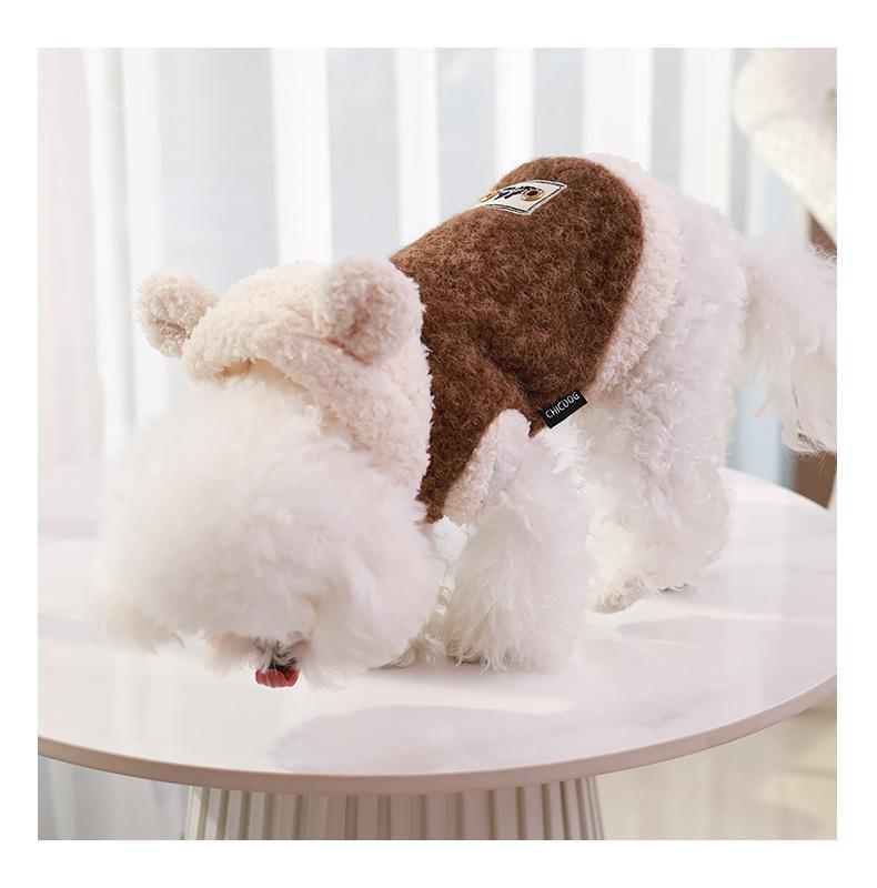 

Пальто с плюшевым медведем, осенне-зимняя толстовка с капюшоном, плюшевый медведь, йоркширский плюшевый мишка, зимнее пальто для маленьких собак, толстое пальто, одежда для щенков S