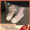 French Xiaoxiangfeng spring women's single shoes, shallow bows, and a pedal? Strive to match the skirt with a flat bottom, retro ladyshoes.