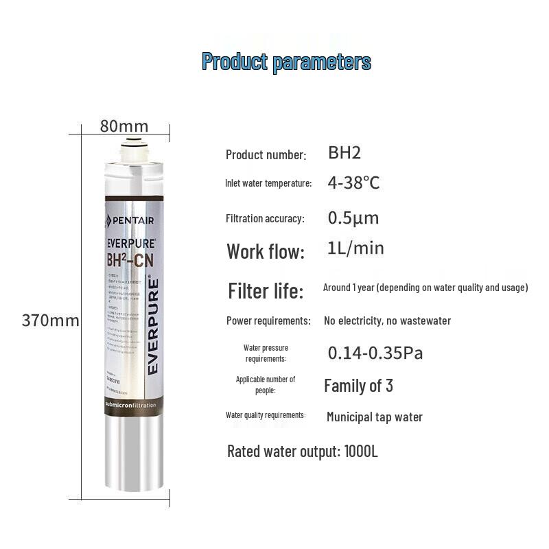 Everpure BH2 Wasserfilter Ersatzfilter CN-Stecker (Adapter enthalten)