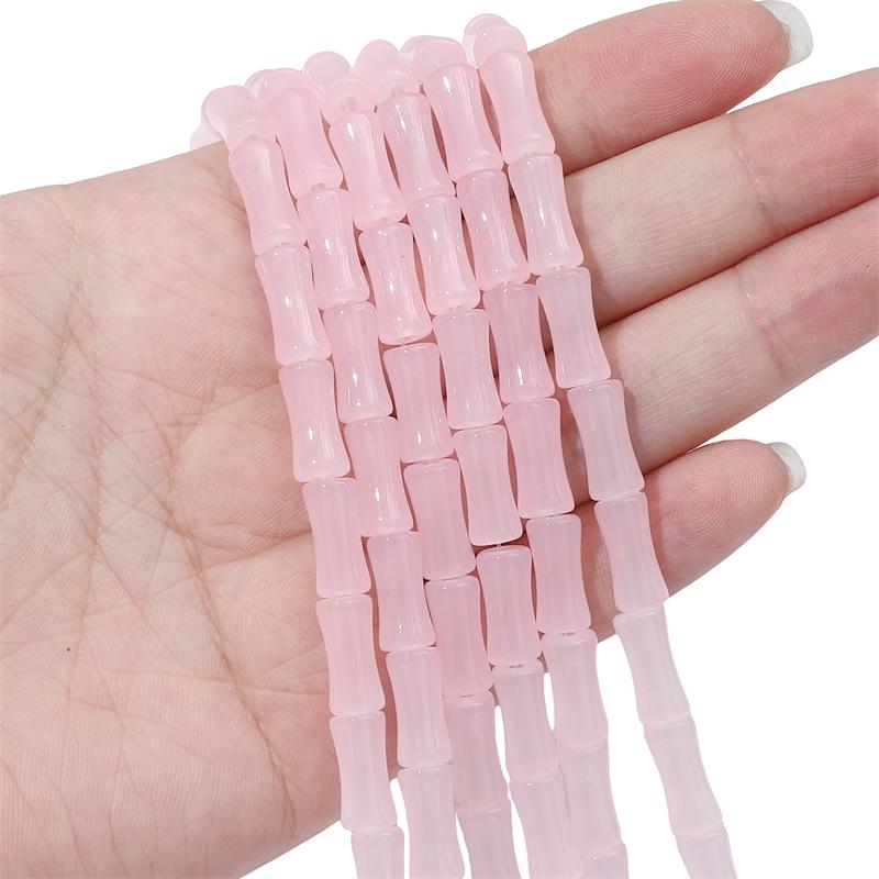 

62 шт. хрустальные стеклянные бусины имитация нефрита прямое отверстие бамбуковое соединение свободные разделительные бусины для изготовления ювелирных изделий своими руками браслет ожерелье лиловый