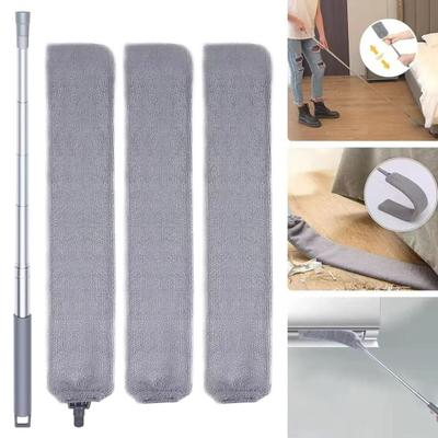 Gap Brush Duster with 3 Microfiber Clothes Adjustable Bendable Design Telescopic Rod Gap Brush Extendable Cleaning Tool