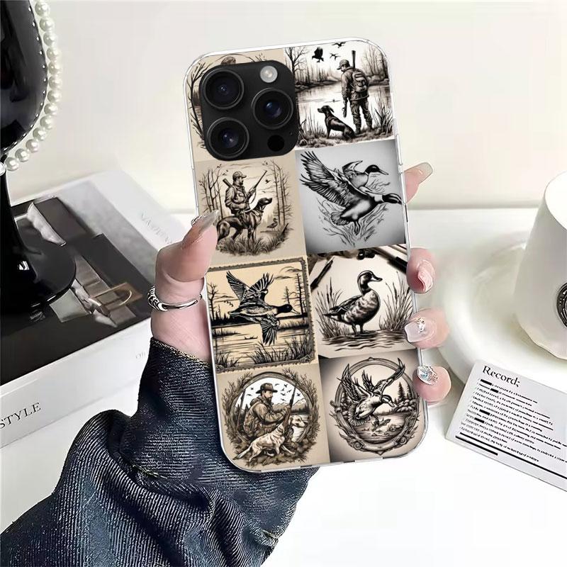 Hunter Hund Jakt Mjukt Telefonfodral För IPhone 11 17 Air 16E 16 Pro Max 15 + 14 Plus 13 Mini 12 Apple 7 SE 8 Fundas Coque 11 17 A