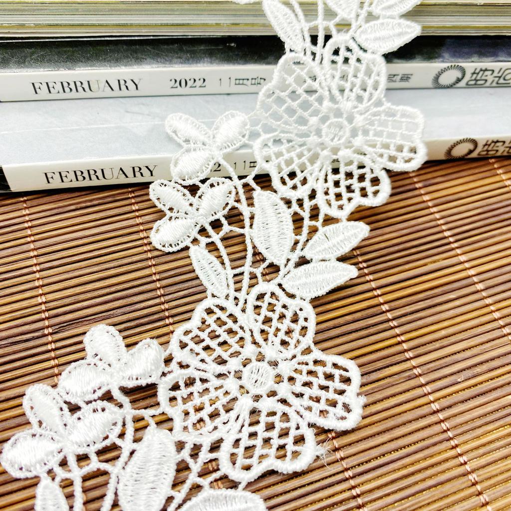 New Diy Sewing Material Polyester Lace, Water-Soluble Embroidery Fabric Flower Decoration Three-Dimensional Flower