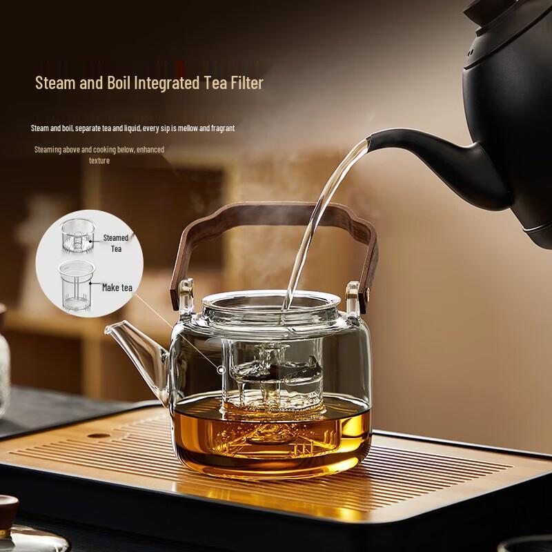 YIHUTEA Heat-Resistant Glass Teapot with Infuser