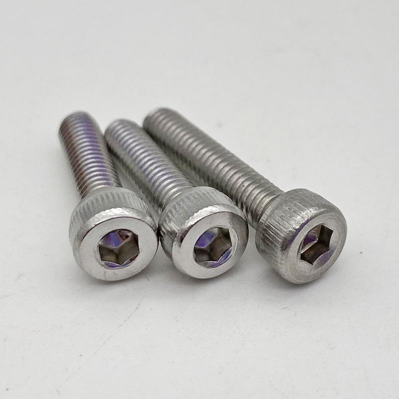 Blackened Knurled Cup Head Machine Screw - 304 Stainless Steel Inner Hexagon, Cylindrical Head, M1.4-M8 Bolt.