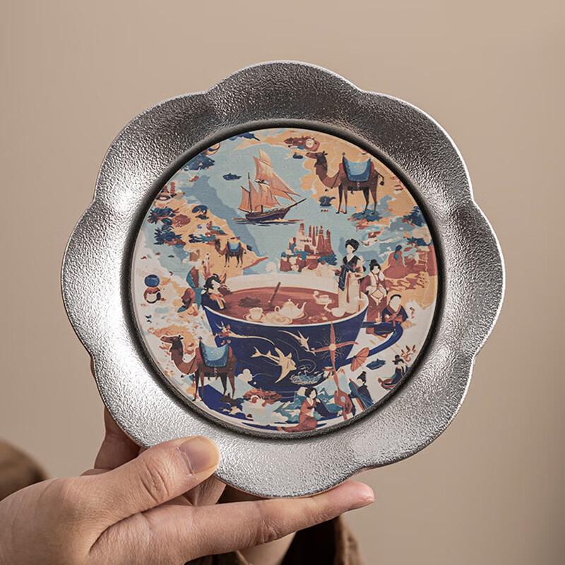 PAKCHOICE Dunhuang Gilded Silver Ceramic Tea Set