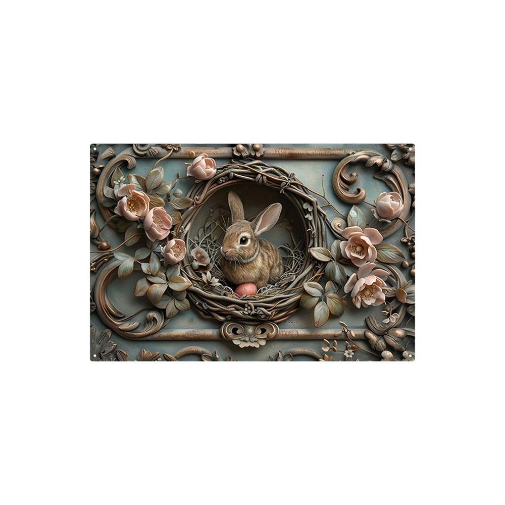 Metal Poster Chicken Easter Eggs Kitchen Decor 20x30cm