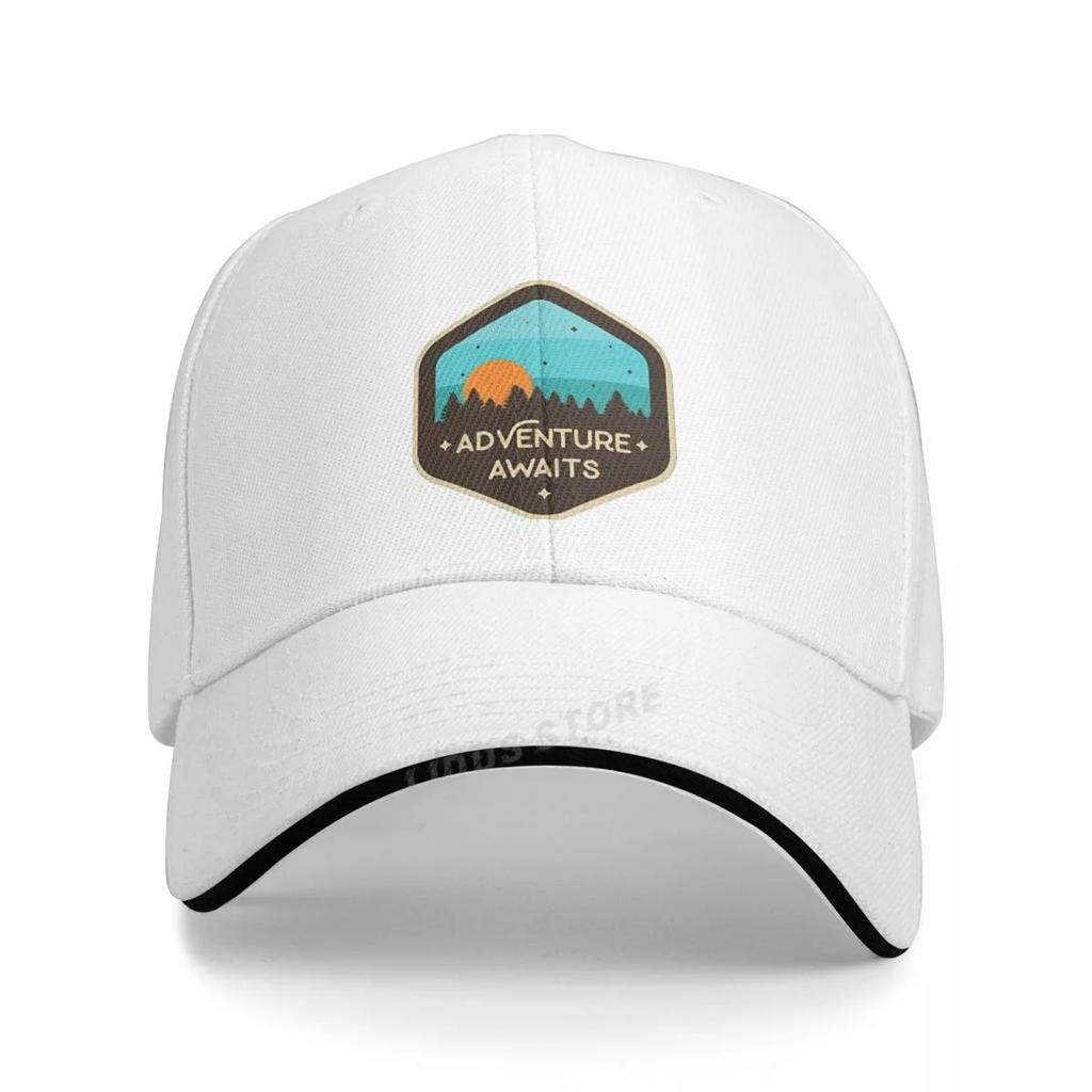 Summer Adventure Awaits Coucher De Soleil Camping Voyage Print Baseball Cap Men Women Outdoor Camping Sun Hat