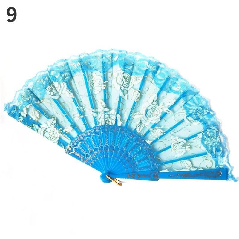 Rose fleur Kant Fans chinois style danse fête de mariage main nuptiale gitane cadeau décoration