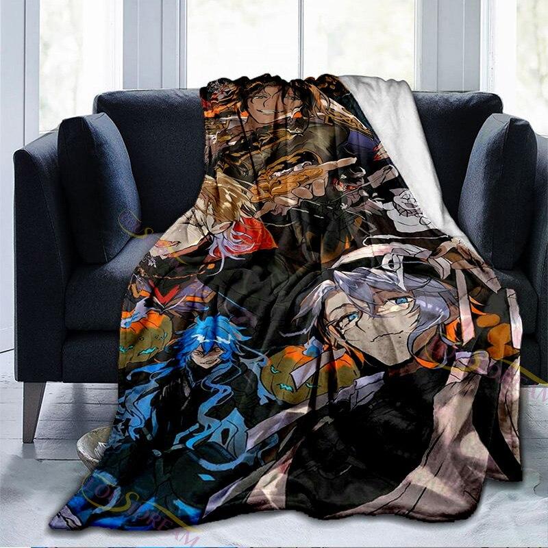 Cartoon Wonderland Blanket NRC School Adventure Game Series Flannel Throw Blanket for Couch Sofa Cozy Plush Blanket for Kids