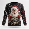 Autumn Winter Christmas Long Sleeved T-shirt Snowman Print Cotton Comfort Tees Funny Xmas Festival Party Top Casual Gift for Men