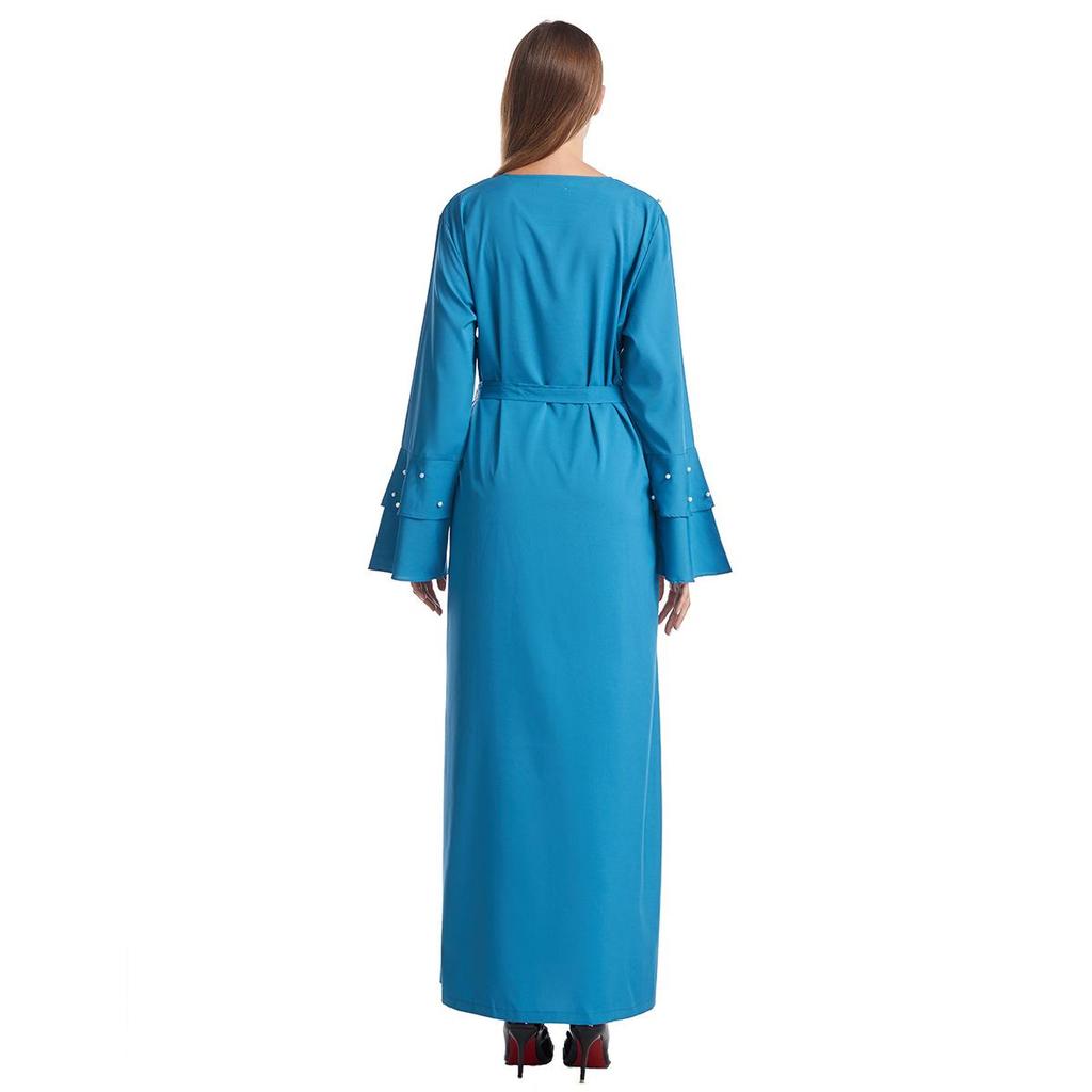 Women's Long Beaded Dress - Middle Eastern Arabic Robe Ethnic Costume