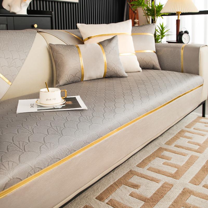 Light Luxury Modern High-End Seat Cushion Sofa Cushion Cooling Mat for Summer Ice Silk Non-Slip Ice Pad Sofa Cushion Seat Cushion for Summer