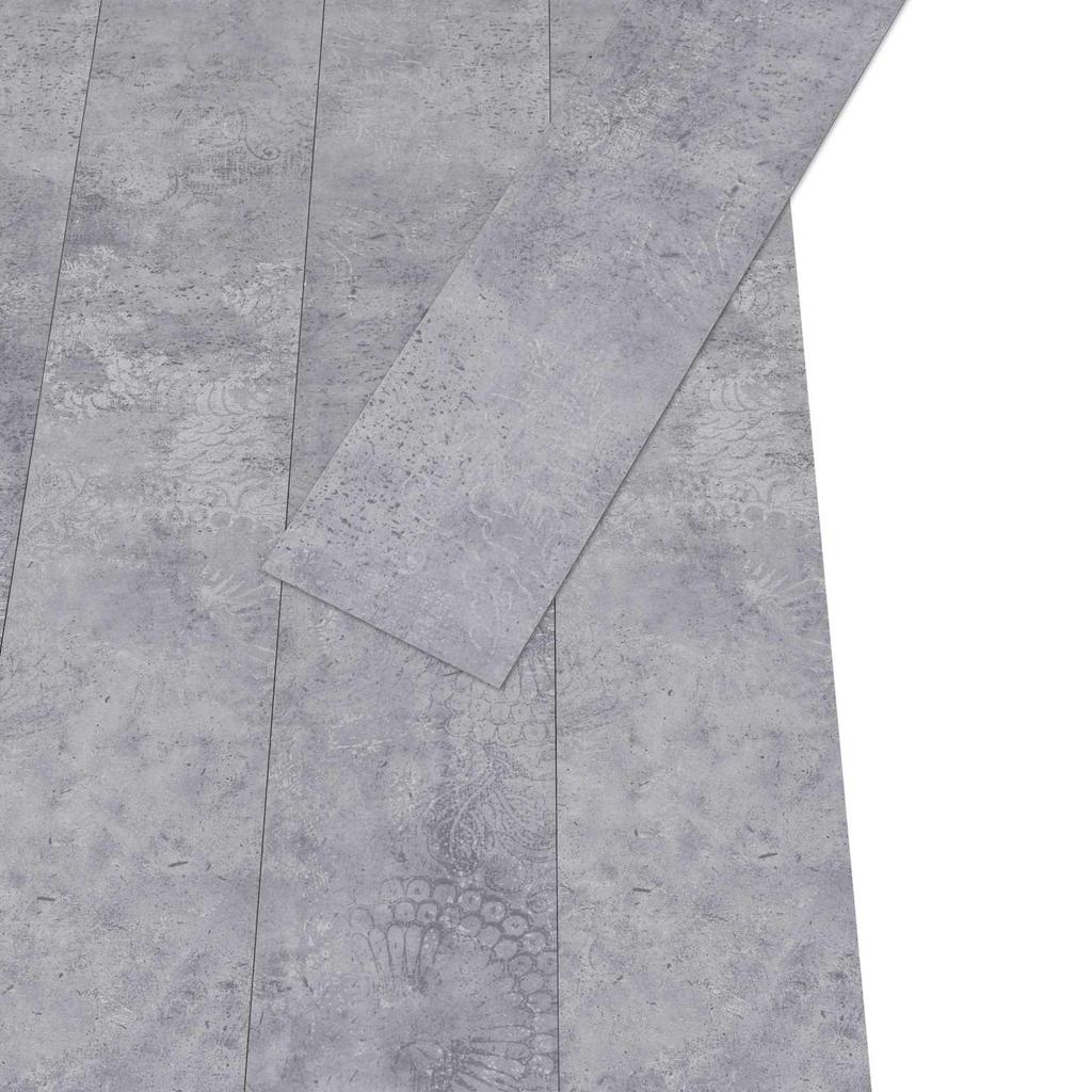 Floor Planks 36 pcs Cement Grey 5.02 m² PVC