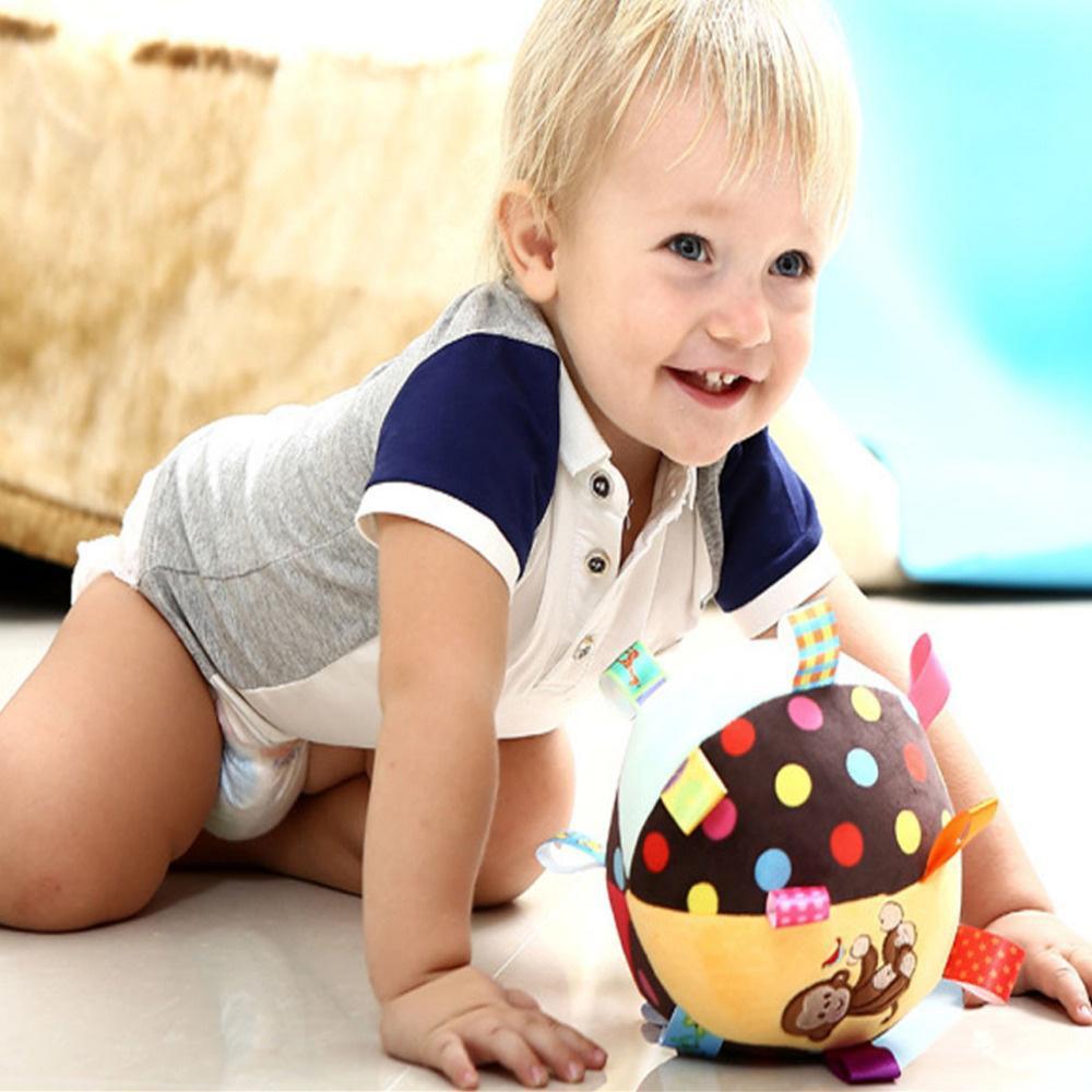 Colorful Children Ring Baby Ball Bell Music Cloth Sense Learning Toy Educational Cotton Hand Grab Ba