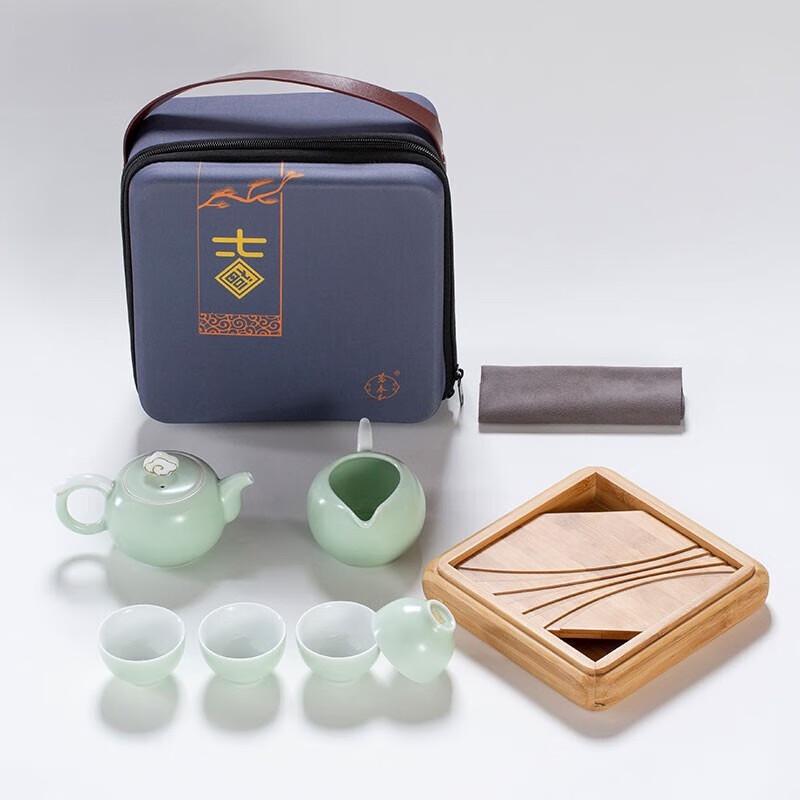 

Wanchunhe Concentric Harmony Light Green Stone Tea Set