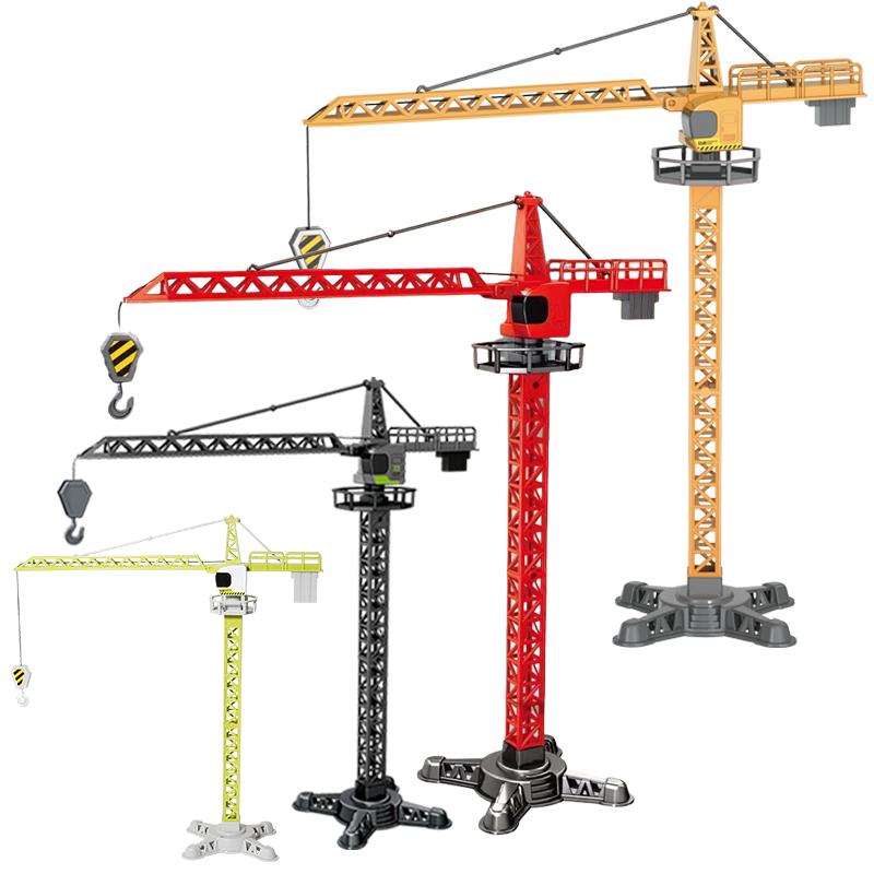 Classic Alloy Engineering Diecast Tower Crane Construction Model Vehicle Loader Tractor Excavator Toys For Children Boys Gift