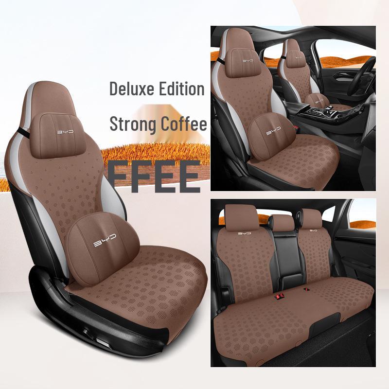 BYD Qin PLUS Car Seat Cushion - Suede Saddle Cover, All-Season Style