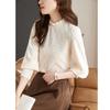 Semi-turtleneck Lace Bottoming Shirt Women's Early Autumn New Fashion Inner with Foreign Style Design Top A