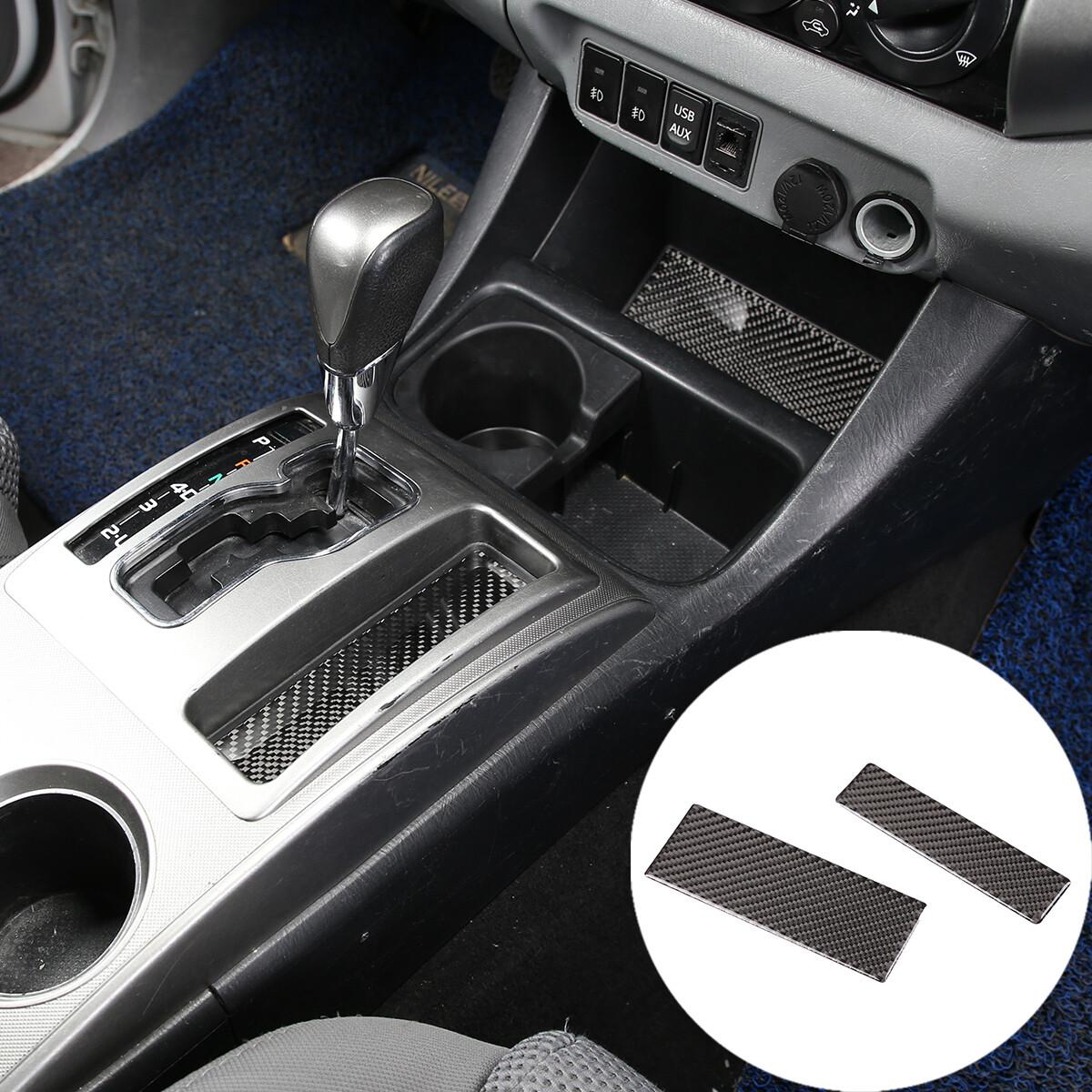 Real Carbon Fiber Central Control Gear Groove Trim Cover For Toyota Tacoma 11-15