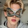 DIY Bemalte Pappmaché Maske Maskenball Maske Tier Halbgesichtsmaske Halloween Cosplay Kostüm Requisiten für Kinder Teenager Geschenke
