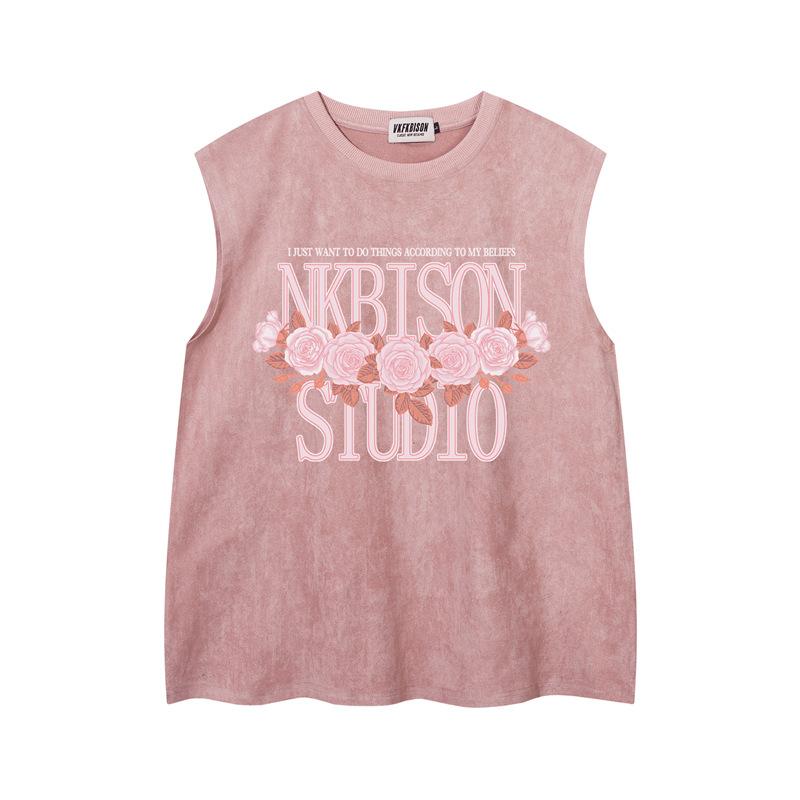 Trendy Summer Trendy Cityboy Minimalist Casual Round Neck Sleeveless Shirt Men's Loose Round Neck Vest