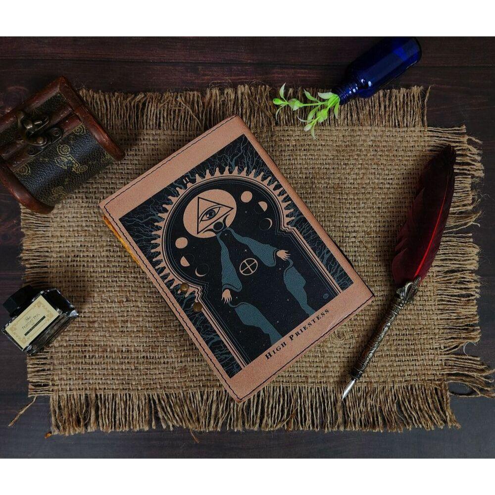 Blank Spell Book Third Eye Leather Journal Vintage Journal Grimoire Journal