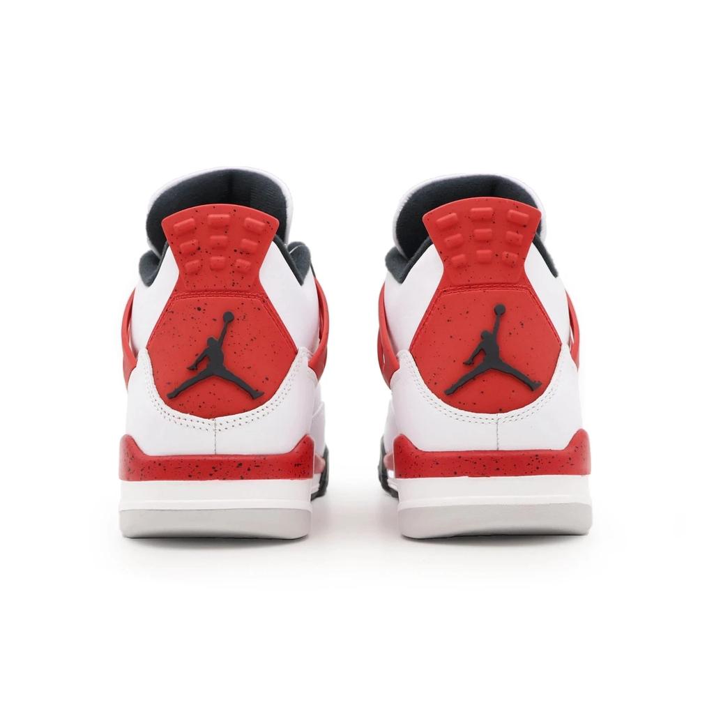 DH6927-161 Nike Air Jordan 4 Retro Red Cement Fire Black Neutral Grey (Men's)