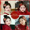 4Pcs New Year Plush Pony Hairpin Atmosphere BB Clip Cute Cartoon Year Of The Horse Hair Clips Red Series Hair Accessories Gifts