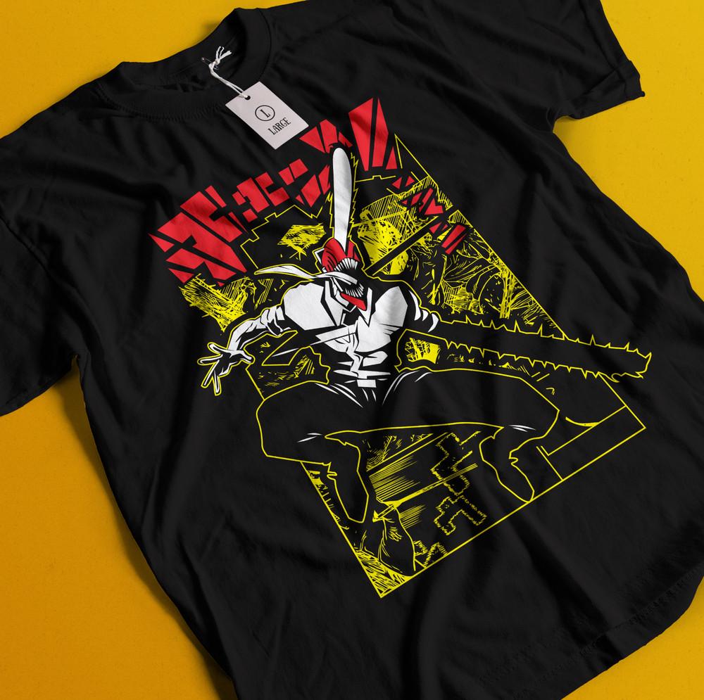 Chainsaw Man Makima T-Shirt Asa Aki Anime Denji Shirt Power Tshirt All Size Tee