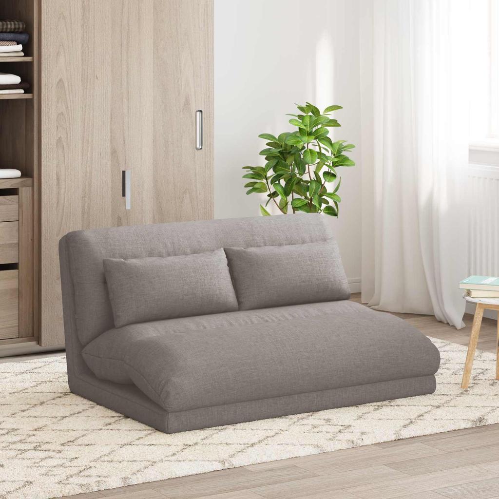 Adjustable Floor Chair Taupe Fabric
