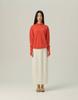 Beiseuseuledeu Mock Neck Hooded Knit_Orange