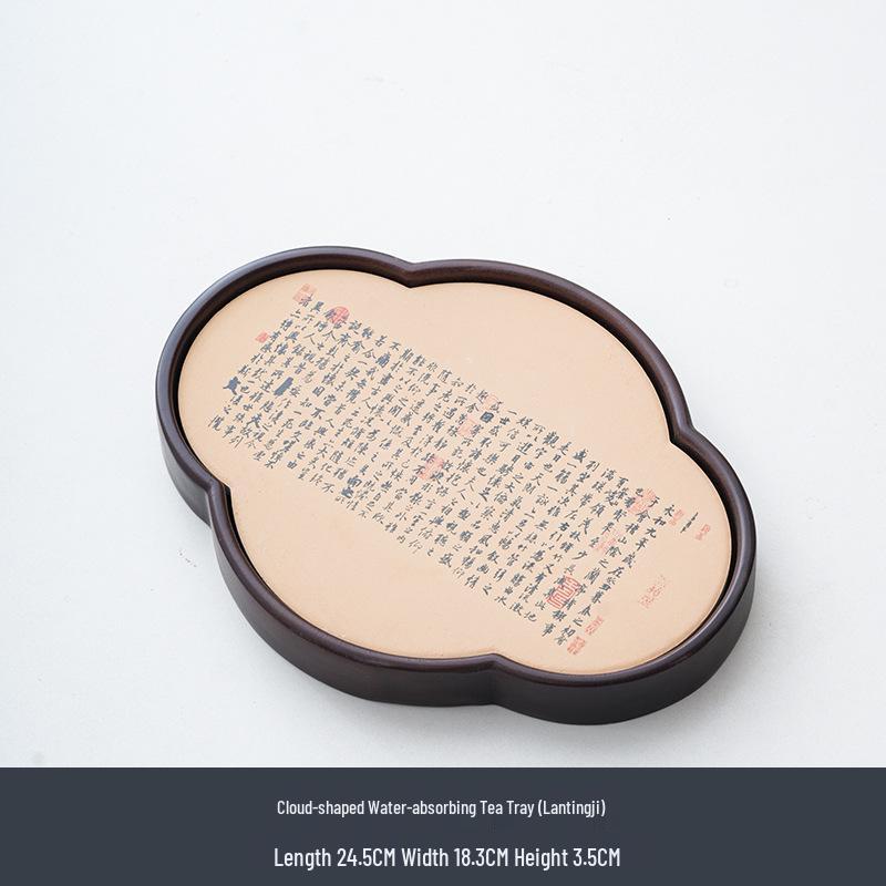 Water Absorbent Tea Tray - Small Chinese Gongfu Tea Set Accessory and Coaster for Tea Ceremony.