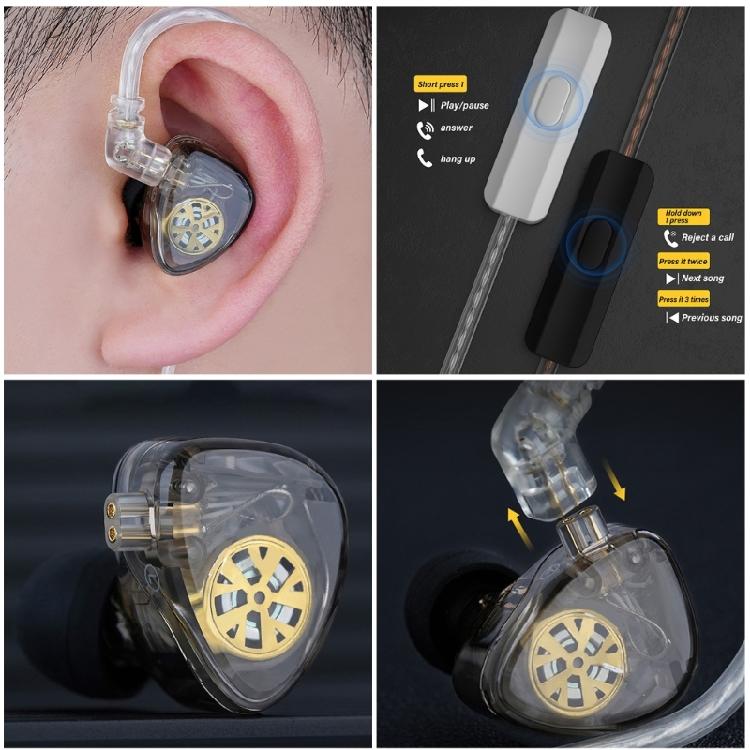 Corded High Resolution Earbud Double Dynamic Corded Earphones for Music Enthusiasts, Gamers, Sports Travel