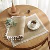 Ins Natural Place Mat Rectangular Table Mats 30x40cm Heat Resistant No-Slip Place Mats for Dining Table Kitchen Parties JAF102