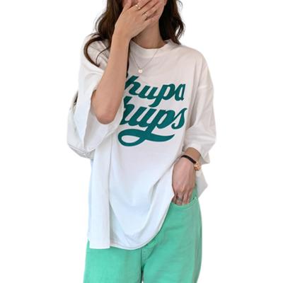 Short Long Print English Logo Round Body Korean Autumn [Merelop Ceto] Women's T-Shirt, Sleeve, T-Shirt, Top, Tee-Shirt, Neck, Thin, Plain, Covering,