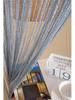 Korean-Style Silver Silk Partition Curtain, 1m X 2m, for Door, Porch, Living Room, or Bedroom.
