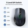 Ugreen Wireless Bluetooth Dual-mode Mouse, Office Light Sound, Suitable for Apple, Huawei, Laptop, iPad, Ergonomic Mouse