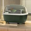 Large Capacity Dish Drainer With Roof Cover Dustproof Multifunctional Dish Storage Rack with Drain Board Cupboard