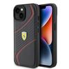 Etui Do iPhone 15 Ferrari Twist Metal Logo Czarne