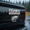 Fishing Theme Vehicle Badge Special Edition Car Emblem Bass for Vehicle Waterproof Sticker Aluminum Metal Fish Hook Decal Truck SUV Fisherman Gift