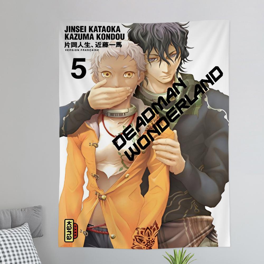 

Anime DDeadman WWonderland Anime Tapestry Hippie Flower Wall Carpets Dorm Decor Wall Hanging Home Decor 74x94cm(29x37in)