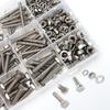 448PCS Stainless Steel Metric Bolt Assemblies, M5 M6 M8, Nut and Bolt Set Flat Washers and Spring Washers, Hex Head Screw Bolt a