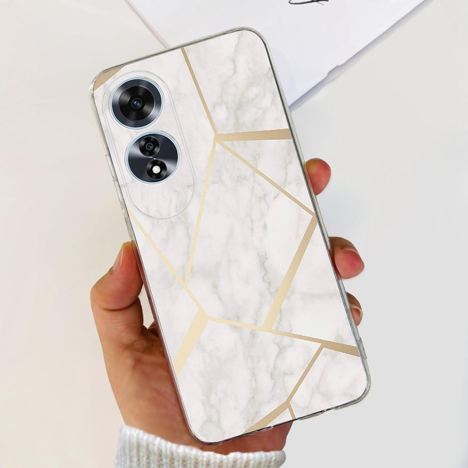 For OPPO A60 Case CPH2631 Phone Coque Transparent Slim Soft Silicone Back Cover oppoA60 A 60 Funda Flower Butterfly Love Heart