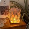 Rubik's Cube 4-Layer Crystal Table Lamp  The Perfect Gift - USB-Powered with 3-Color Dimming