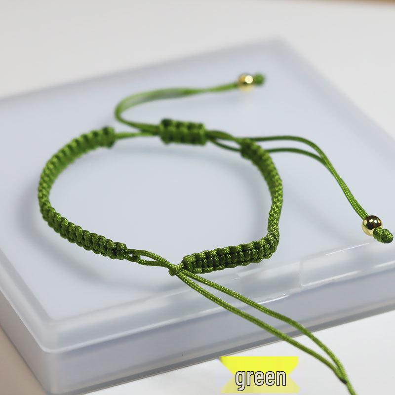 Handmade Agate Engraved Ethnic Children's Bracelet with Square Knot and Family Names