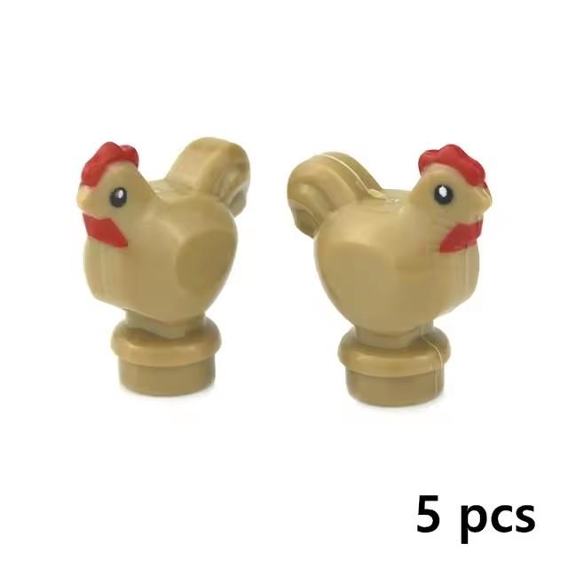 MOC City Animal Building Block Figures Goat Sheep Eagle Owl Panda Parrot Seagull Penguin Zoo Fram Accessories Bricks Toy